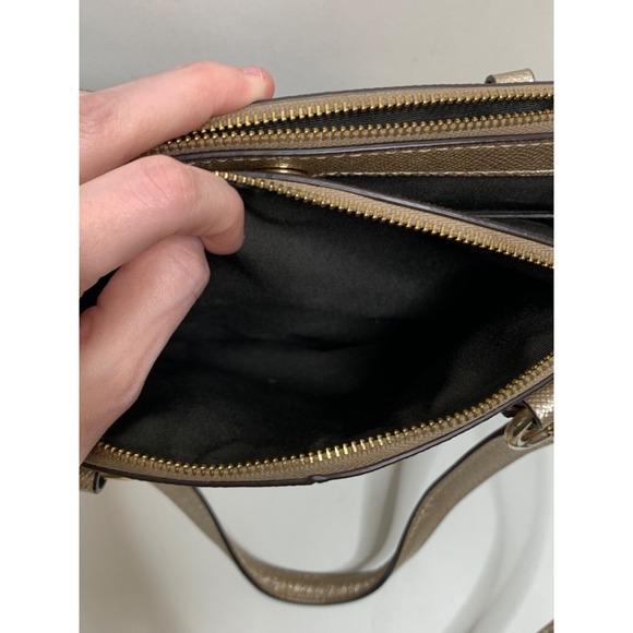 Coach Womens Metallic Platinum Shoulder Hand Bag F23337 Mini Christie - Picture 3 of 7